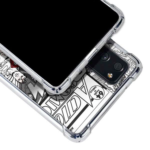 DC Comics Superman Comic Pattern Logo in Red Galaxy S20 FE Clear Case